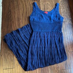 V Cristina Navy Blue Maxi Dress